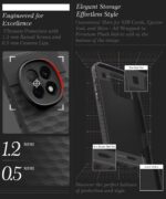 Back Cover for Oppo F29 5G with Hexa Cube Design | Ultra Slim Soft Rubberised Case | Inner Velvet Fabric | Matte Silicone Flexible Mobile Case | Camera Protection - Black - Image 4