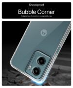 Transparent Back Cover Case for Compatible with Motorola Moto G05 | Raised Bumps for Full Device & Camera Protection Shockproof TPU Silicone Back Case Mobile Cover Transparent - Image 4