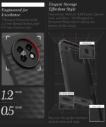 kelpuj Back Cover for Realme 13 Pro 5G | Realme 13 Pro Plus 5G with Hexa Cube Design | Soft Rubberised Case | Inner Velvet Fabric | Matte Silicone Flexible Mobile Case | Camera Protection - Black - Image 8