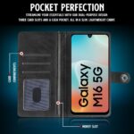 Shock Proof Flip Cover Back Case for Samsung Galaxy M16 5G | Magnetic Wallet Leather Case with Stand - Image 4