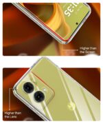 Crystal Clear Transparent Back Cover Case Compatible with Motorola Moto G85 5G Shockproof Flexible TPU Silicone Case with Full Body & Camera Protection Transparent - Image 5