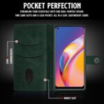 Shock Proof Flip Cover Back Case for Oppo F19 Pro | Magnetic Wallet Leather Case with Stand - Image 3