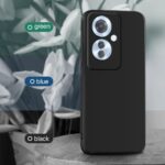 Back Cover for Oppo F25 Pro 5G | Ultra Slim Soft Rubberised Case | Inner Velvet Fabric Lining | Matte Silicone Flexible Mobile Case | Camera Protection - Black - Image 6