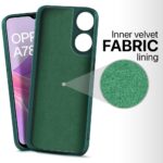 Ultra Slim Soft Rubberised Back Cover Case for Oppo A78 5G | Inner Velvet Fabric Lining | Matte Silicone Flexible Camera Protection Back Cover ? Green - Image 4