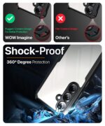 Shock Proof Clear Protective Back Case for Samsung Galaxy S25 5G AirEDGE Technology | 360 Degree Camera Protection | Transparent Hybrid Back Case Mobile Cover Black - Image 6