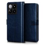 Shock Proof Flip Cover Back Case for Xiaomi 14 | Magnetic Wallet Leather Case with Stand - Image 2