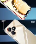 kelpuj Back Cover for Realme Narzo N53 | Realme C53 | Realme C51 | Camera Bump Protection & Inner Velvet Fabric Lining | Ultra Slim Matte Soft Rubberised Case Cover (Pitch Blue) - Image 8