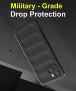 Ultimate Silicon Back Cover Case for Apple iPhone 14 Plus | Military Grade Drop Protection Shockproof Bumper | Anti-Slip Grip | Scratch Proof Micro-Fibre Cloth Inside (Pitch Black) - Image 8