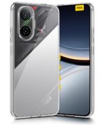 Transparent Back Cover Case for Poco F7 5G | Raised Bumps for Full Device & Camera Protection Shockproof TPU Silicone Back Case Mobile Cover Transparent - Image 2