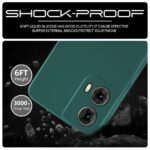 Back Cover for Motorola Moto G85 5G | Ultra Slim Soft Rubberised Case | Inner Velvet Fabric Lining | Matte Silicone Flexible Mobile Case | Camera Protection - Green - Image 4