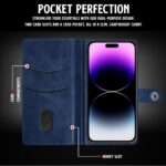 Shock Proof Flip Cover Back Case for Iphone 14 Pro Max | Magnetic Wallet Leather Case with Stand - Image 4