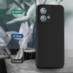 Back Cover for Motorola Moto Edge 40 Neo 5G | Ultra Slim Soft Rubberised Case | Inner Velvet Fabric Lining | Matte Silicone Flexible Mobile Case | Camera Protection - Black - Image 4