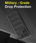 Ultimate Silicon Back Cover Case for Xiaomi Mi 13 Pro 5G | Military Grade Drop Protection Shockproof Bumper | Anti-Slip Grip | Scratch Proof Micro-Fibre Cloth Inside (Pitch Black) - Image 4