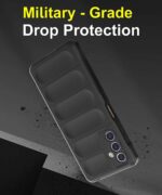 Ultimate Silicon Back Cover Case for Samsung Galaxy A14 5G | A14 4G | Military Grade Drop Protection Shockproof Bumper | Anti-Slip Grip | Scratch Proof Micro-Fibre Cloth (Pitch Black) - Image 8