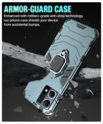 Shock Proof Back Case Mobile Cover for Oppo F21 Pro 4G | Back Cover Case (Tough Armor | Hybrid PC + TPU | Ring Holder & in-Built Kickstand | Green) - Image 6