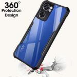 Shock Proof Clear Protective Back Case for Realme Narzo 50 5G | Oppo K10 5G - AirEDGE Technology | 360 Degree Camera Protection | Transparent Hybrid Back Case Mobile Cover - Black - Image 4