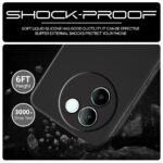 Back Cover for Vivo V30e 5G | Ultra Slim Soft Rubberised Case | Inner Velvet Fabric Lining | Matte Silicone Flexible Mobile Case | Camera Protection - Black - Image 4