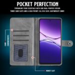 Shock Proof Flip Cover Back Case for Oppo A5 Pro 5G | Magnetic Wallet Leather Case with Stand - Image 3
