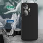 Back Cover for Itel P55 Plus 4G | Ultra Slim Soft Rubberised Case | Inner Velvet Fabric Lining | Matte Silicone Flexible Mobile Case | Camera Protection - Black - Image 4