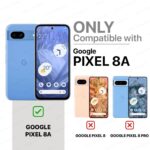 Shock Proof Clear Protective Back Case for Google Pixel 8a - AirEDGE Technology | 360 Degree Camera Protection | Transparent Hybrid Back Case Mobile Cover - Black - Image 2