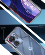 kelpuj Crystal Clear Transparent Back Case for Compatible with Motorola Edge 40 5G | Shockproof Flexible TPU Silicone Cover | Full Body & Camera Protection Transparent - Image 5