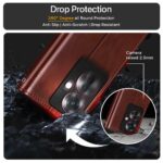 Shock Proof Flip Cover Back Case for Oppo F25 Pro 5G | Magnetic Wallet Leather Case with Stand - Image 8