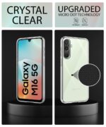 Transparent Back Cover Case for Samsung Galaxy M16 5G | Galaxy F16 5G | Raised Bumps for Full Device & Camera Protection Shockproof TPU Silicone Back Case Mobile Cover Transparent - Image 4