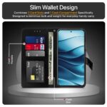 Shock Proof Flip Cover Back Case for Redmi Note 14 Se 5G | Magnetic Wallet Leather Case with Stand - Image 4