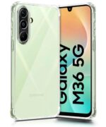 Clear Back Cover Case for Samsung Galaxy M36 5G | Samsung Galaxy F36 5G Shockproof Soft TPU Case | Cushioned Edges for Ultimate Protection Back Cover Case - Transparent - Image 2