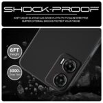 kelpuj Back Cover for Motorola Moto G35 5G | Ultra Slim Soft Rubberised Case | Inner Velvet Fabric Lining | Matte Silicone Flexible Mobile Case | Camera Protection - Black - Image 6