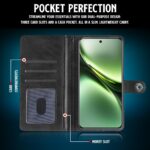 Shock Proof Flip Cover Back Case for Vivo X200 5G | Magnetic Wallet Leather Case with Stand - Image 4