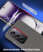 kelpuj Slim Frameless Back Cover for Oppo Reno 12 5G | Ultra Thin Lightweight Design & Camera Protection | Soft Matte Silicone Flexible Mobile Case (Grey) - Image 8