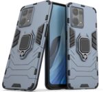 Shock Proof Back Case Mobile Cover for Oppo F21 Pro 4G | Back Cover Case (Tough Armor | Hybrid PC + TPU | Ring Holder & in-Built Kickstand | Blue) - Image 2