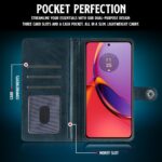 Shock Proof Flip Cover Back Case for Motorola Moto G84 5G | Magnetic Wallet Leather Case with Stand - Image 6