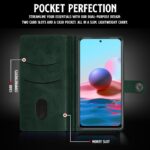 Shock Proof Flip Cover Back Case for Xiaomi Redmi Note 10 | Magnetic Wallet Leather Case with Stand - Image 6