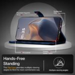 Shock Proof Flip Cover Back Case for Motorola Moto Edge 60 Fusion | Magnetic Wallet Leather Case with Stand - Image 5