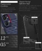 Back Cover for iQOO Z9 Lite | Vivo T3 Lite 5G | Y18t | Y18 | Y18e | Y03 | Y28s | Y37 with Hexa Cube Design | Inner Velvet Fabric | Matte Silicone Flexible Case | Camera Protection - Blue - Image 8
