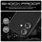 Back Cover for Realme Narzo N61 | Realme C61 | Ultra Slim Soft Rubberised Case | Inner Velvet Fabric Lining | Matte Silicone Flexible Mobile Case | Camera Protection - Black - Image 4