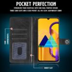 Shock Proof Flip Cover Back Case for Samsung Galaxy M30S | Magnetic Wallet Leather Case with Stand - Image 5