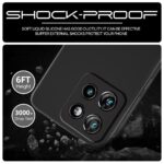 Back Cover for Motorola Moto Edge 50 Neo 5G | Ultra Slim Soft Rubberised Case | Inner Velvet Fabric Lining | Matte Silicone Flexible Mobile Case | Camera Protection - Black - Image 4