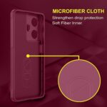 Ultimate Silicon Back Cover Case for Realme Narzo N55| C55 | Military Grade Drop Protection Shockproof Bumper | Anti-Slip Grip | Scratch Proof Micro-Fibre Cloth Inside (Crimson Red) - Image 5