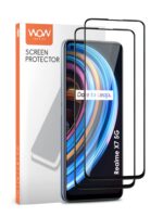 6D Tempered Glass Screen Protector Compatible for Realme X7 5G with Full Glue Edge to Edge Coverage and Protection with Easy Installation Kit  Black [ Pack of 2 ] - Image 4