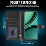 Shock Proof Flip Cover Back Case for Realme Narzo 70 | Magnetic Wallet Leather Case with Stand - Image 6