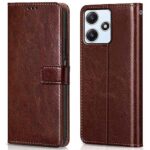 Shock Proof Flip Cover Back Case for Mi Redmi 12 5G | Magnetic Wallet Leather Case with Stand