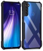 Shock Proof Clear Back Case Mobile Cover for XIAOMI MI REDMI Note 8 (Hard | Hybrid PC + TPU | Full Armour Device & Camera Protection | Black) - Image 4