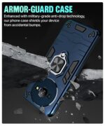 Shock Proof Back Case Mobile Cover for Mi Redmi A3 | Redmi A3X | Poco C61 | Back Cover Case (Tough Armor | Hybrid PC + TPU | Ring Holder & in-Built Kickstand | Blue) - Image 7
