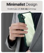 Shock Proof Clear Protective Back Case for Samsung Galaxy M16 5G | Galaxy F16 5G - AirEDGE Technology | 360 Degree Camera Protection | Transparent Hybrid Back Case Mobile Cover - Green - Image 6