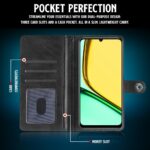 Shock Proof Flip Cover Back Case for Realme Narzo N61 | Magnetic Wallet Leather Case with Stand - Image 4