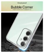 Transparent Back Cover Case Compatible with Samsung Galaxy S24 FE Shockproof TPU Silicone Mobile Cover with Raised Bumps for Full Body & Camera Protection Clear/Transparent - Image 5