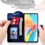 Shock Proof Flip Cover Back Case for Oppo F23 5G | Magnetic Wallet Leather Case with Stand - Image 3